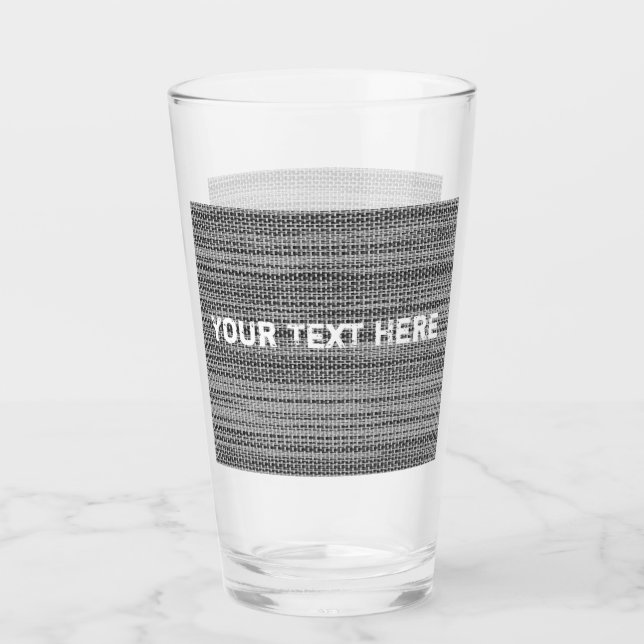 Verre Lunettes en tissu gris Faux avec texte personnalis (Devant)