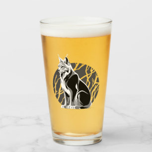 Verre Lynx Noir Et Blanc