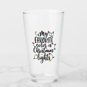 Verre Ma couleur préférée est Santa Claus les lumières d