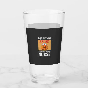 Verre Ma Sorcière Broom s'est Cassée Infirmière Hallowee