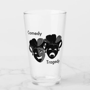 Verre Magnifique Comédie et Tragédie Théâtre Masques Jes