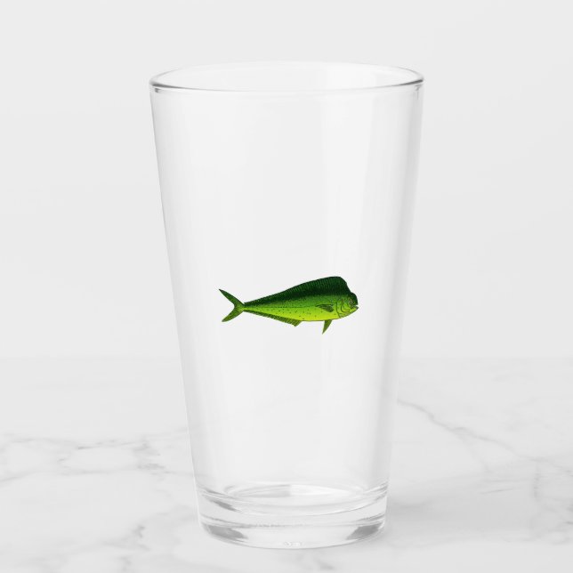 Verre Mahi Mahi - Poisson Dauphin - Dorado (Devant)