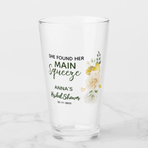 Verre Main Squeeze Élégant Citron Floral Shower de Marié