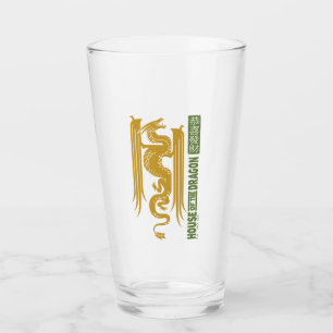 Verre Maison du Dragon Gold & Green Nouvel An 恭 喜 財 發