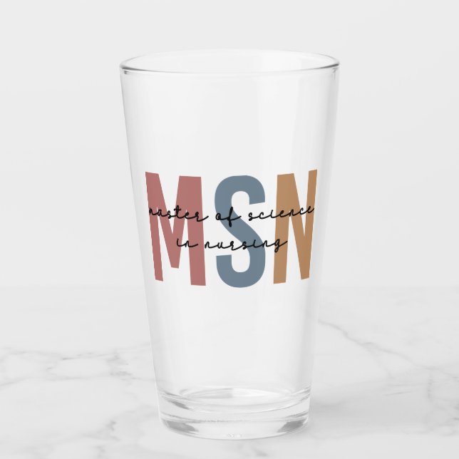 Verre Maîtrise en sciences de MSN en sciences infirmière (Devant)