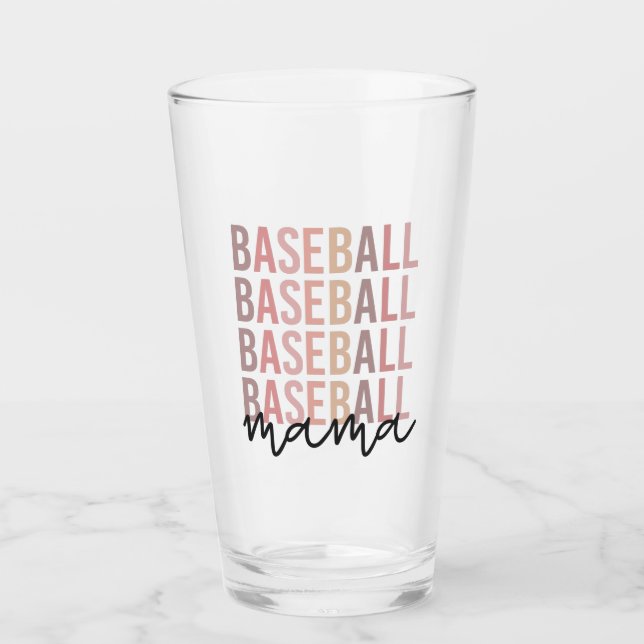 Verre Mama de baseball | Cadeaux de maman de baseball (Devant)