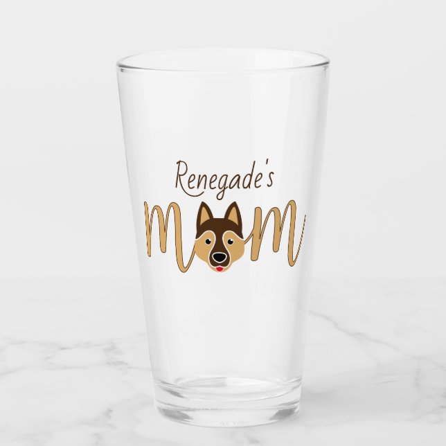 Verre Maman berger allemande personnalisée (Devant)