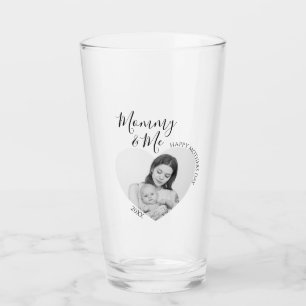 Verre Maman et moi modernes   Photo du coeur