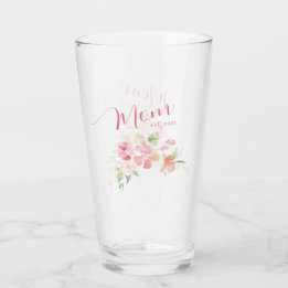 Verre Maman Etablie Rose Push Aquarelle Florale