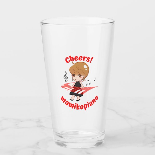Verre 【mamikopiano】ビールグラス/ Beer glass (Devant)