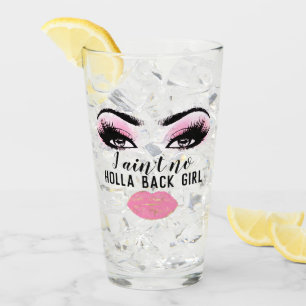 Verre Maquillage de la fille au pouvoir rose Kiss Kiss