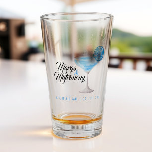 Verre Margs & Matrimony Blue Margarita Enterrement de Vi