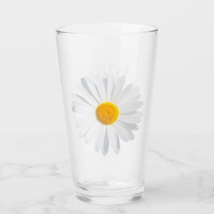 Verre marguerite blanche