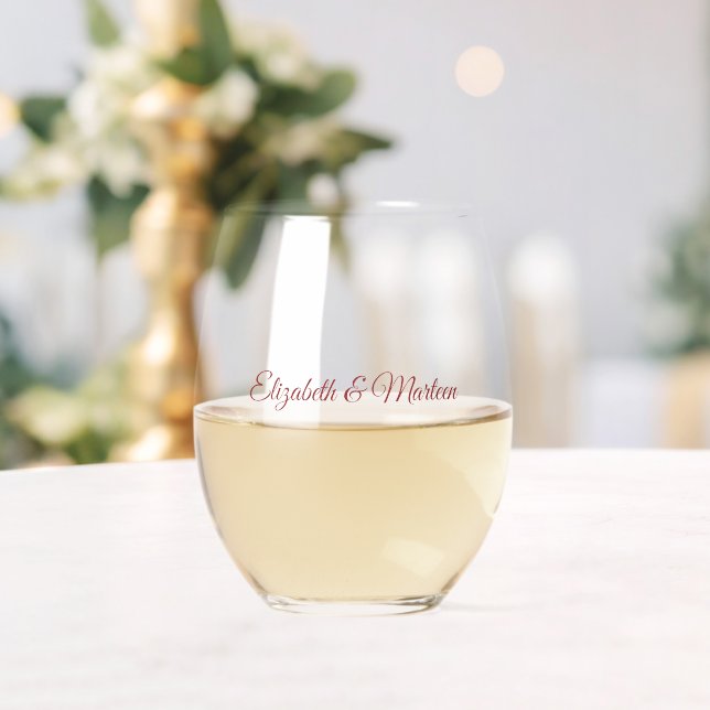 Verre Mariage d'automne rouge Bourgogne (Insitu (Mariage))