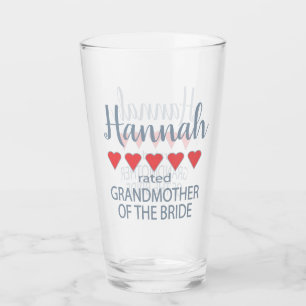 Verre Mariage et fête de mariage 5 Grand-mère de coeur o