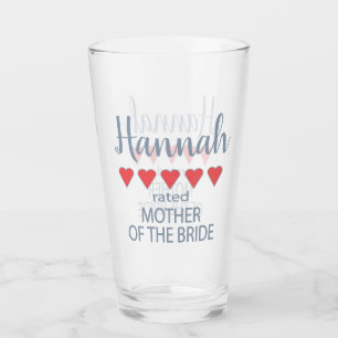 Verre Mariage et mariage fête 5 Coeur Mère de la mariée
