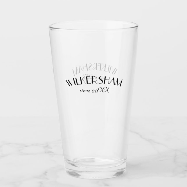 Verre Mariage Groomsman Monogram Vitre (Devant)