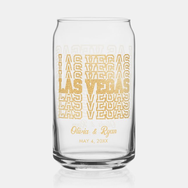 Verre Mariage Las Vegas Parties scintillant or gla (Recto)