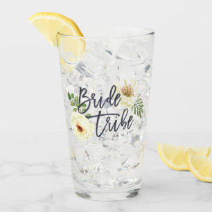 Verre Mariage Tribe Aquarelle moderne Folial
