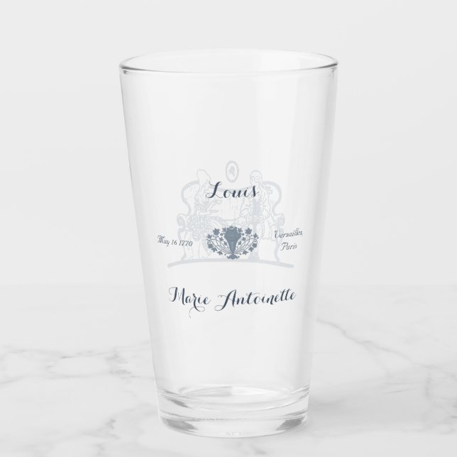 Verre Marie Antoinette Mariage Rococo Dusty Blue (Devant)