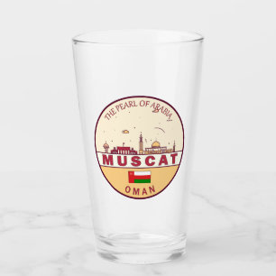 Verre Mascate Oman City Skyline Emblem
