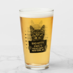Verre Mauvaise chatte police arrestation photo drôle de 