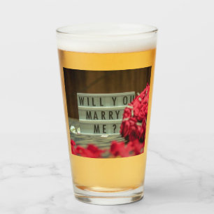 Verre  Me Marieras-Tu ? Proposition de mariage