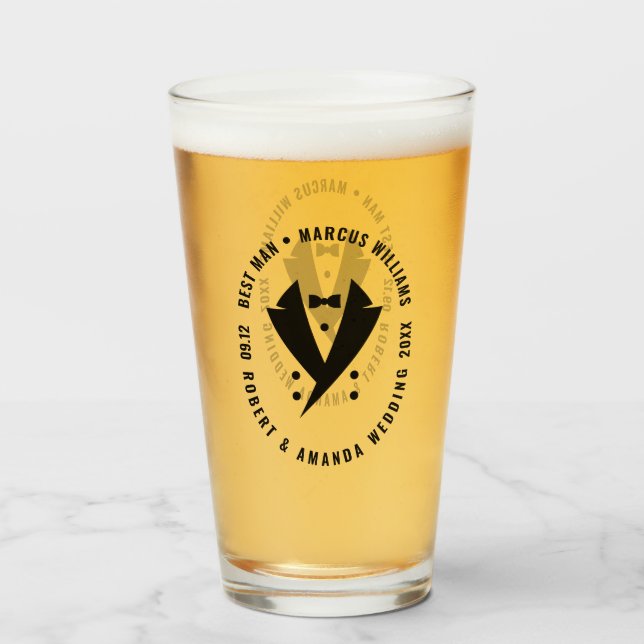 Verre Meilleur homme élégant Mariage Tuxedo (Devant (rempli))