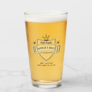Verre Meilleur MARI du monde personnalisé bière PINT VER