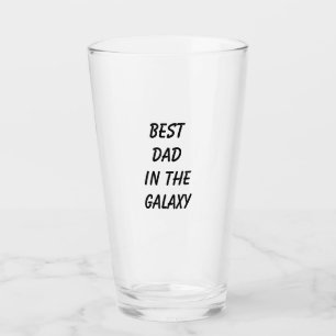 Verre "Meilleur papa dans la Galaxie" Porte-bières