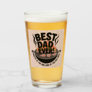 Verre Meilleur papa jamais design barbecue - King of the