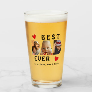 Verre Meilleur papa Jamais Photo Collage Personnalisé