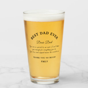 Verre Meilleur papa jamais une Typographie Noire moderne