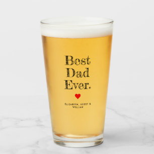 Verre Meilleur Papa Personnalisé avec des Noms