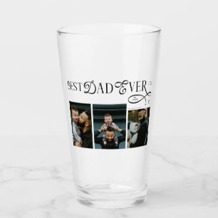 Verre Meilleur Papa Photo Cœur Moderne Cadeaux Fête des