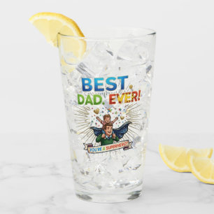 Verre Meilleur Papa Super-héros Illustration de la Fête
