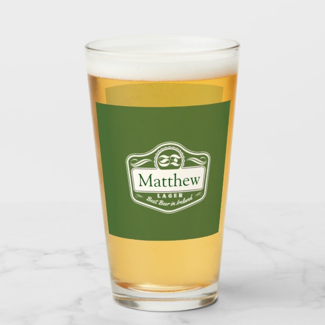 Verre Meilleure bière Mug personnalisée (Devant (rempli))