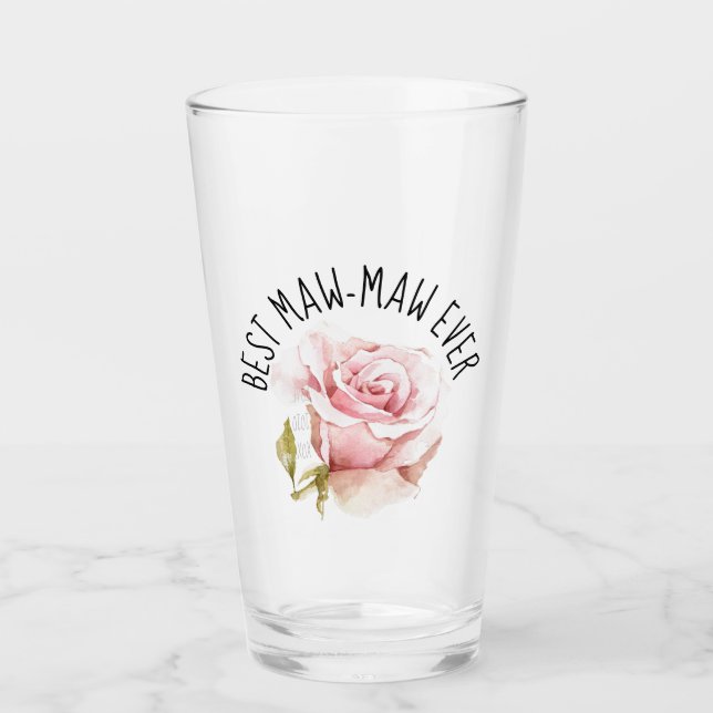 Verre Meilleure Grand-mère toujours personnalisée (Devant)