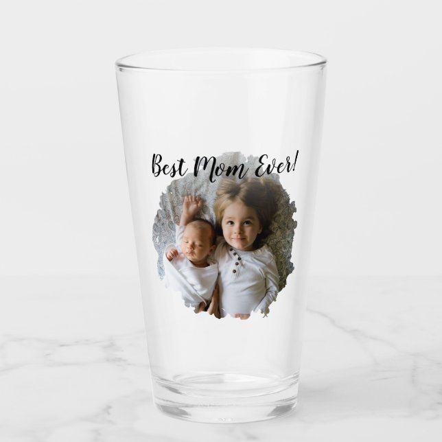 Verre Meilleure maman jamais enfants Photo (Devant)