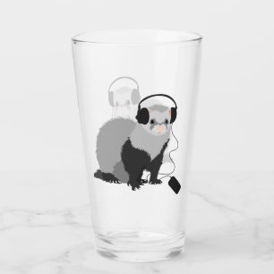 Verre Mélomane drôle de furet