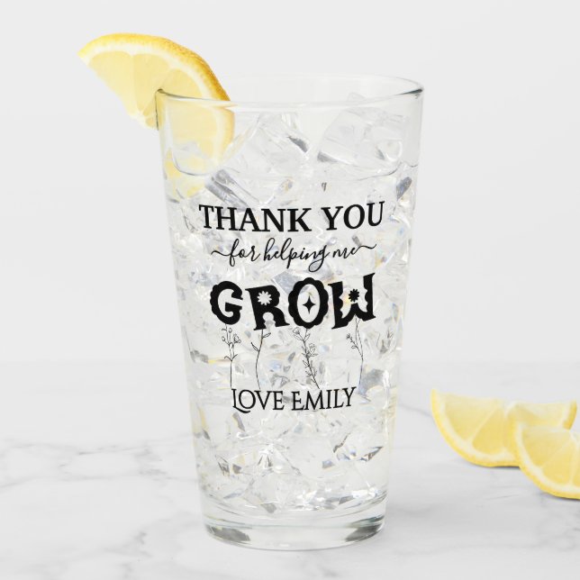 Verre Merci personnalisé pour m'aider à développer un ca (Devant glace)