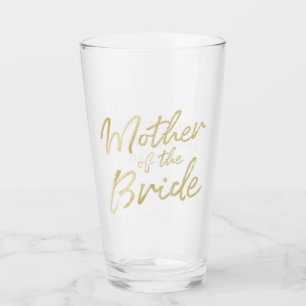 Verre Mère moderne de la mariée Gold Script Typographie