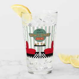 Verre Mère Retro Diner avec Burgers & Bière