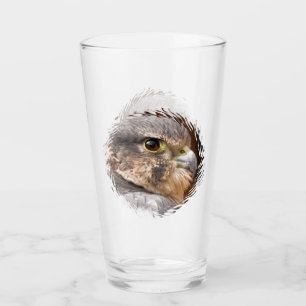 VERRE MERLIN FALCON OISEAU DE PREY