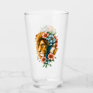 Verre Merveilleuse femme dont les cheveux longs et fluid