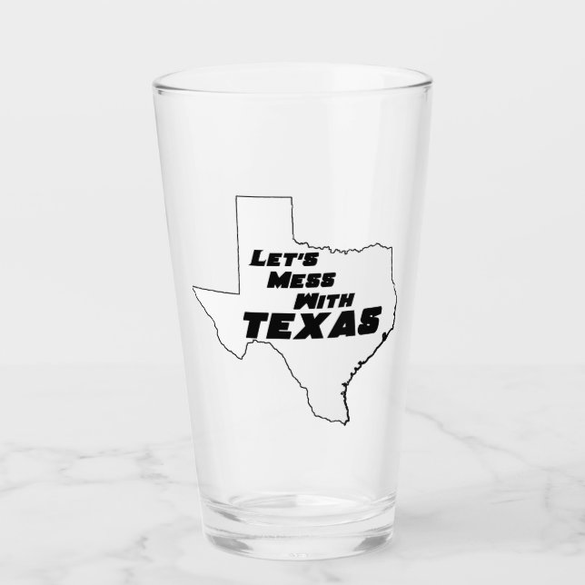 Verre Mess with Texas White (Devant)