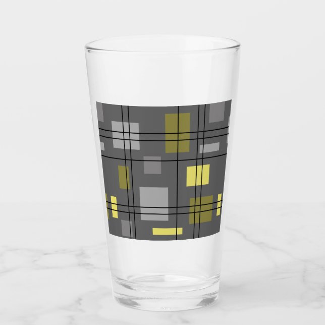 Verre Mi-siècle moderne géométrique 4 (Devant)