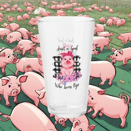 Verre mignon amoureux du porc art du monde