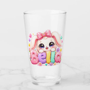 Verre Mignon Kawaii Bella Bunny Nom Pastel Floral Bu