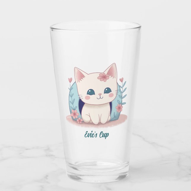 Verre Mignon Kitty Kawaii Chibi  (Devant)